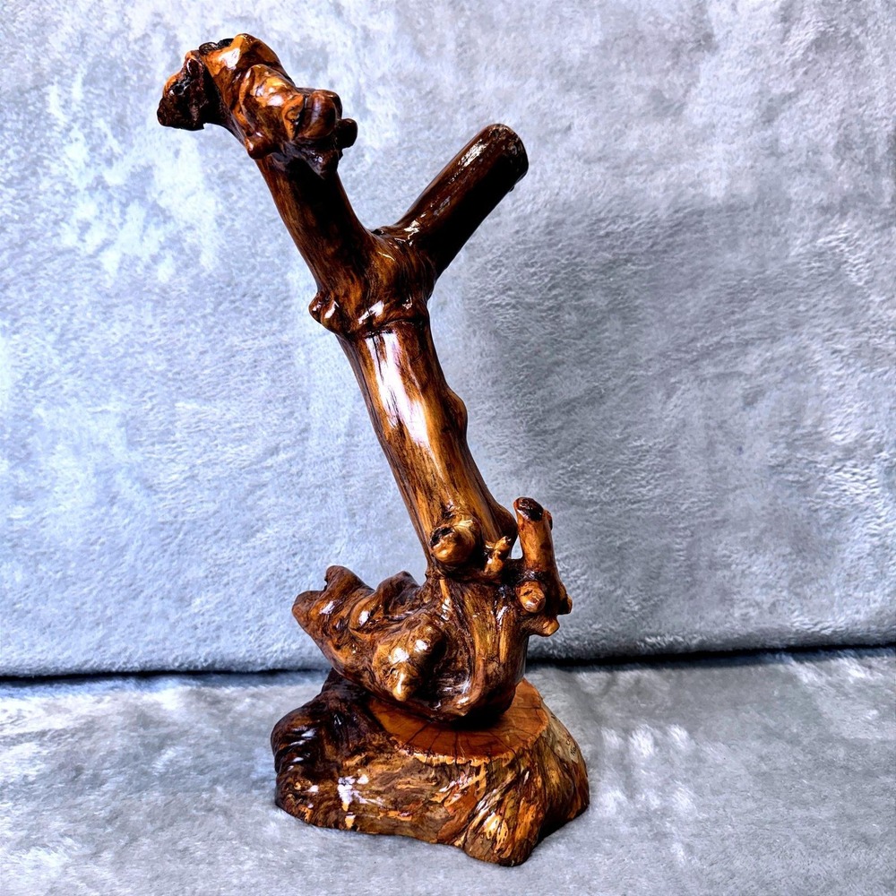 Vintage AMRID Kalpetta Driftwood Bonsai Sculpture MCM Wood Folk‎ Art Boho Rustic